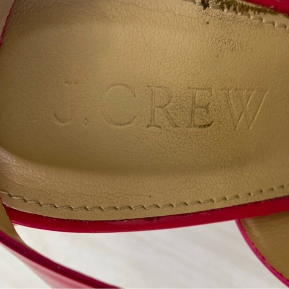 J.Crew Made in Italy Bright pink patent heeled sandals size 5 - Picture 6 of 8